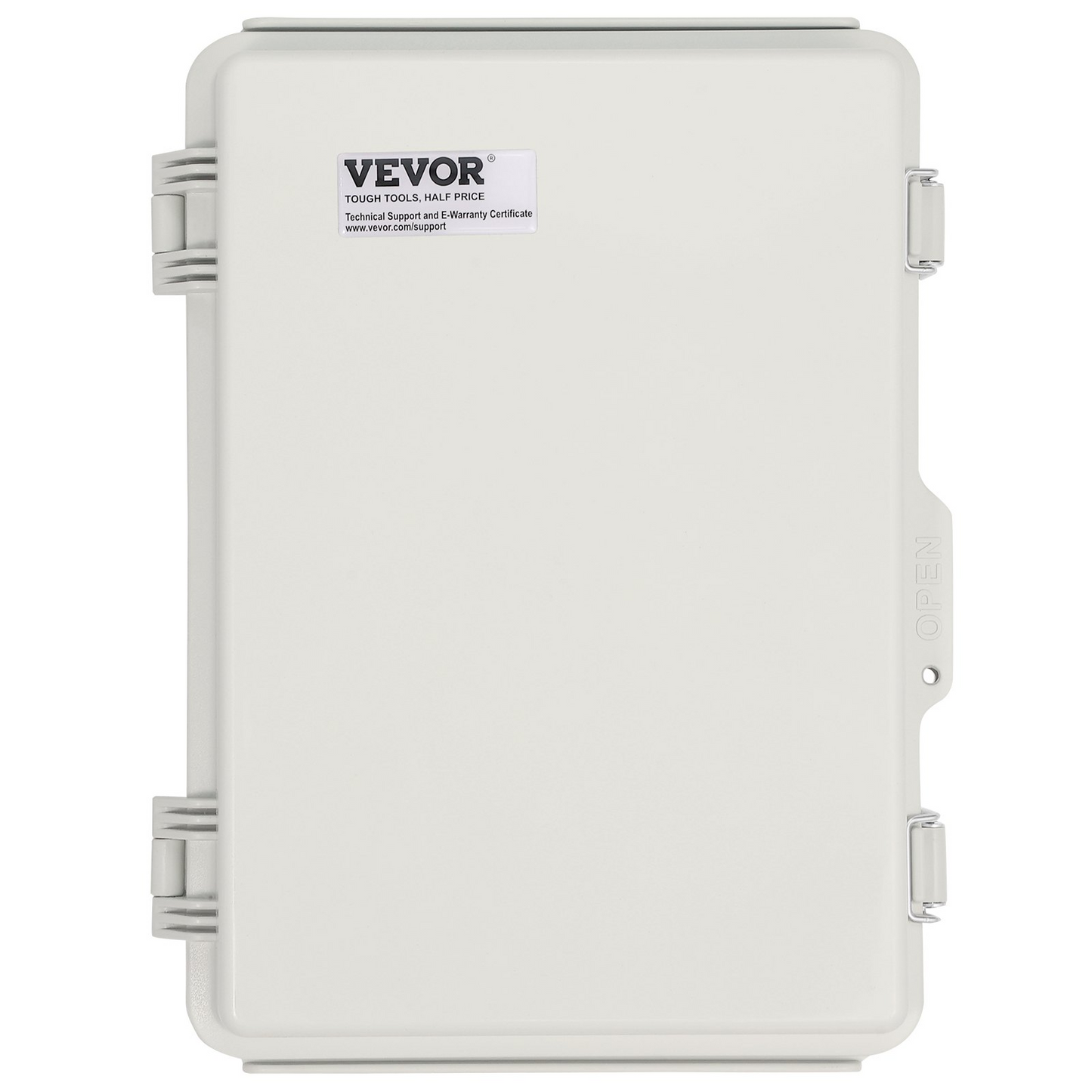 VEVOR Outdoor Electrical Junction Box, 11.81 x 7.87 x 7.08 in, ABS Plastic Electrical Enclosure Box with Hinged Cover Stainless Steel Latch, IP67 Dustproof Waterproof for Outdoor Electrical Projects