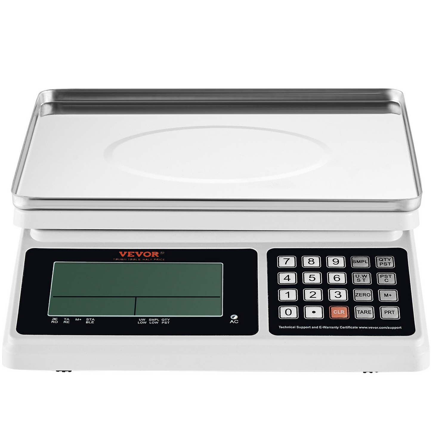 VEVOR Industrial Counting Scale, 30 kg x 1 g, Digital Scale for Parts and Coins, g/kg/lb Units, Electronic Gram Scale Inventory Counting Scale Kitchen Jewelry Scale with RS232 Port and LCD Screen