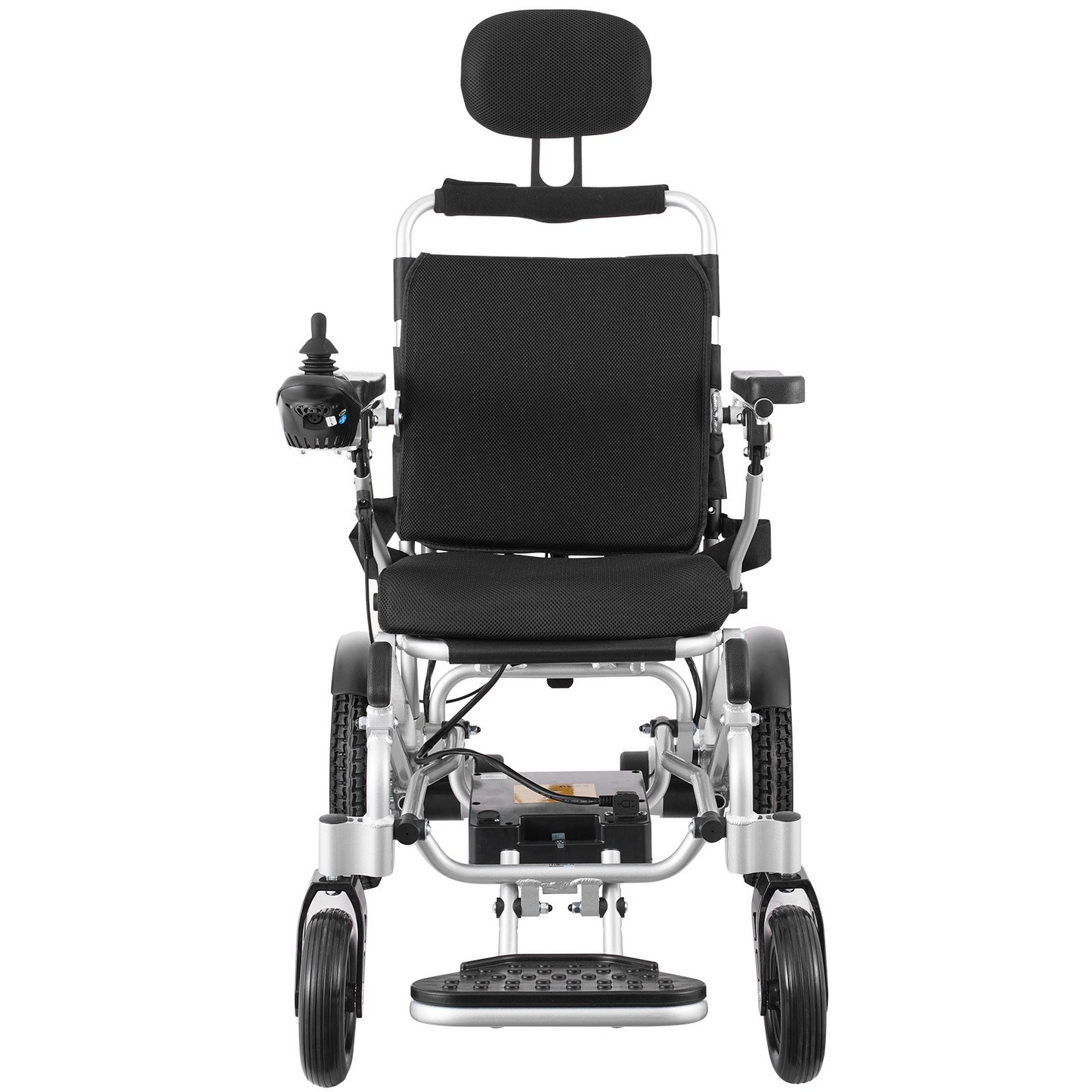 VEVOR Electric Wheelchair for Adults Seniors, 300 lbs Weight Capacity, 17.7 in Width Lightweight Foldable Motorized Power Wheelchairs, Long Range All Terrain Aluminum Alloy Chair, Adjustable Backrest