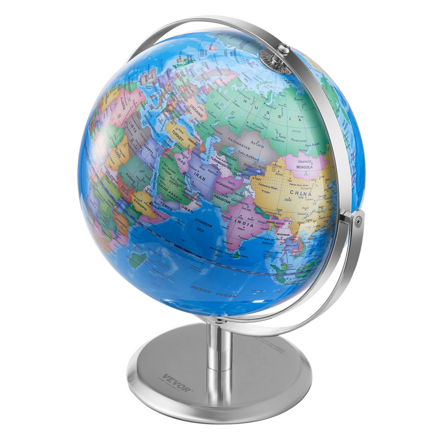 VEVOR Talking World Globe, 9 in/228.6 mm, Interactive Globe for Kids Early Learning Teaching, Educational Globe with Smart Talking Pen LED Night Light USB Interface, Gifts for Children Boys & Girls