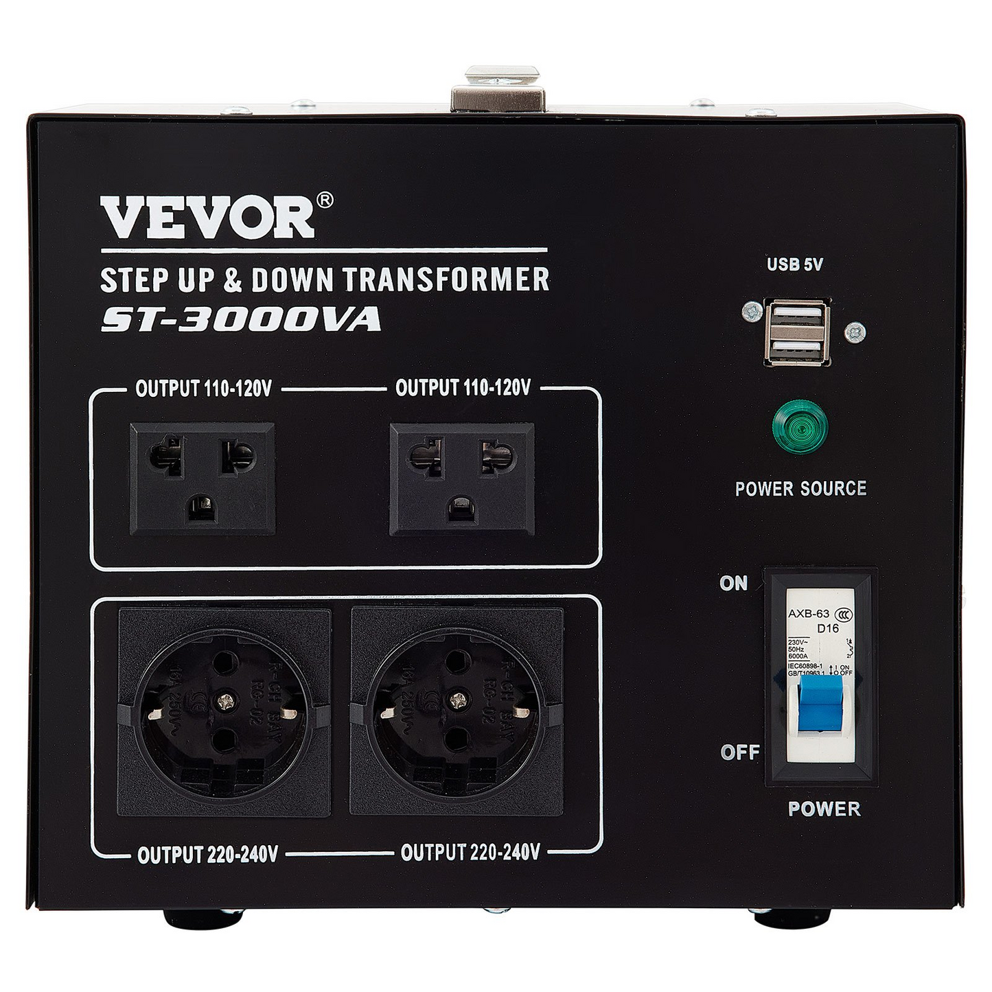 VEVOR Step Up Down Transformer Voltage Converter 3000W 240V-110V 110V-240V US-UK