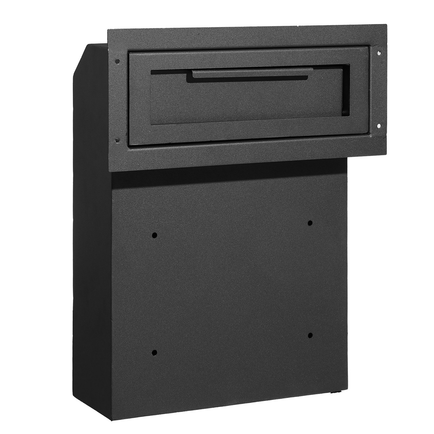 VEVOR Through The Door Key Drop Box, Heavy Duty Steel Through the Door Mailbox with 1.8" 12" Key Lock, 12x6x16" Mail Drop Box, Black