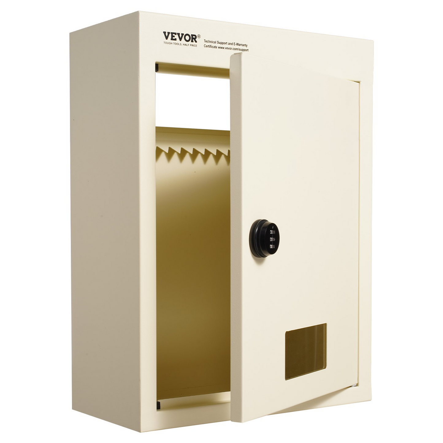 VEVOR Through The Wall Drop Box, Heavy Duty Steel Through the Wall Mailbox with 2.8-7.9" 13" Combination Lock, 12.5x6.3x16.9" Mail Drop Box, Beige