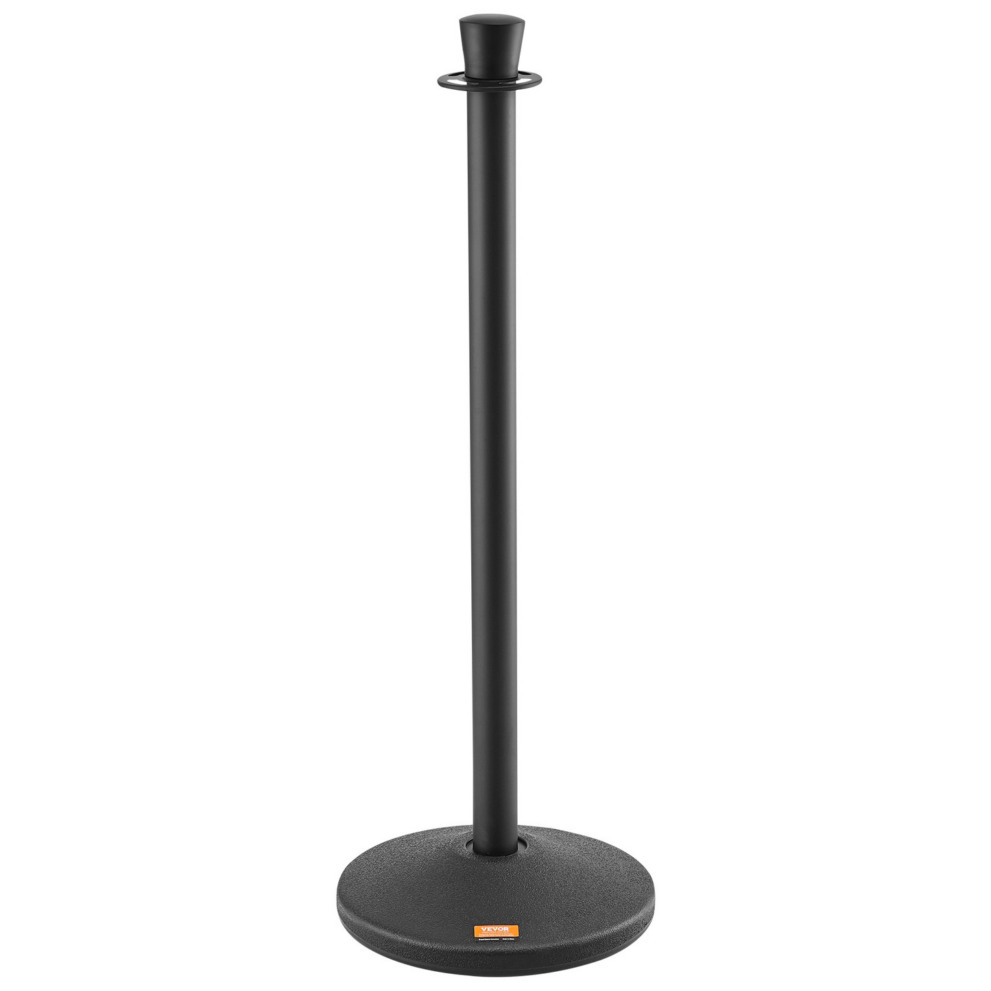 VEVOR Stanchion Post with Velvet Rope, 6-Pack Crowd Control Stanchion with 6PCS 5FT Black Velvet Ropes, Carbon Steel Baking Painted Queue Barrier Line Divider & Fillable Plastic Base for Wedding Party