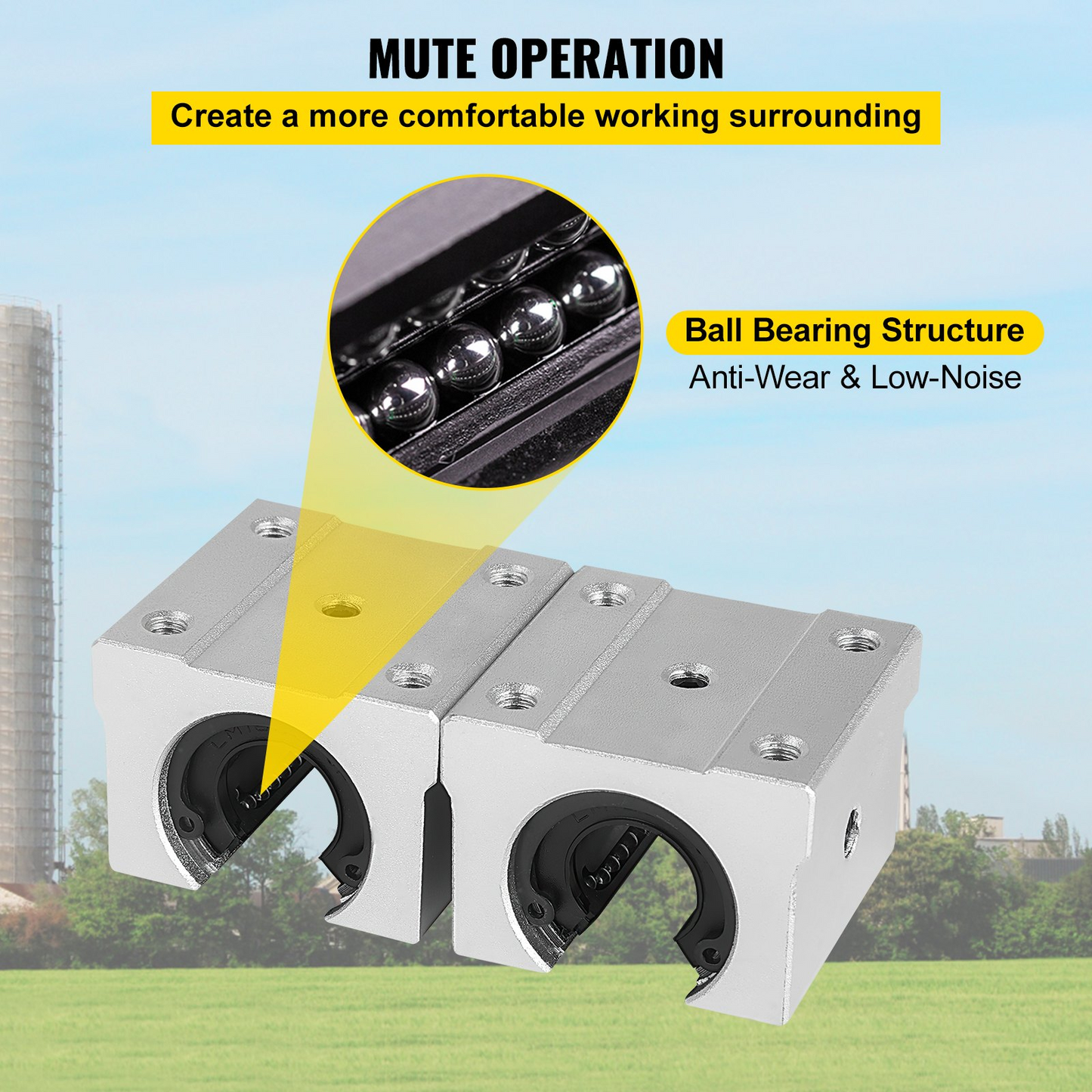 Sbr16-1000mm 2 X Linear Rail 4 X Bearing Blocks Cnc Router Bearing Sbr 16uu