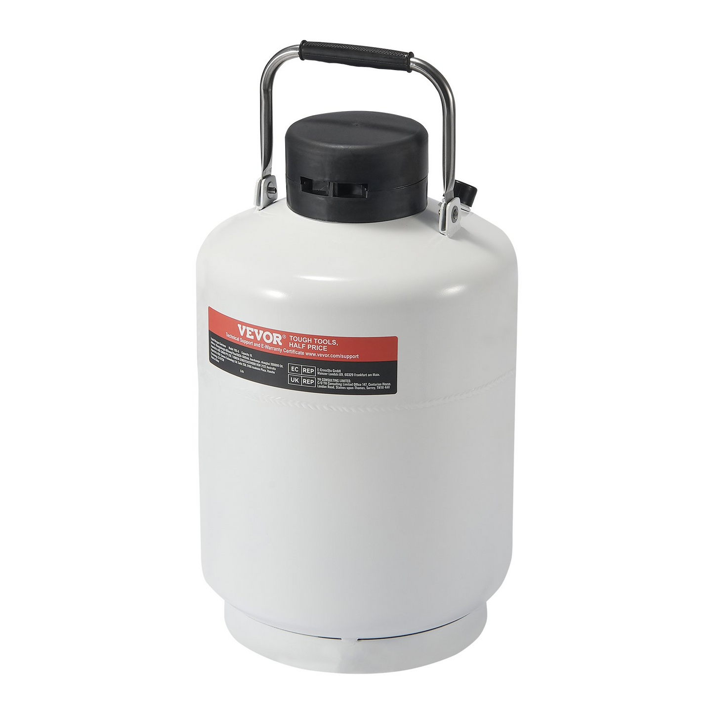 VEVOR Liquid Nitrogen Tank 6 L Aluminum Alloy LN2 Container Dewar 6 Canisters