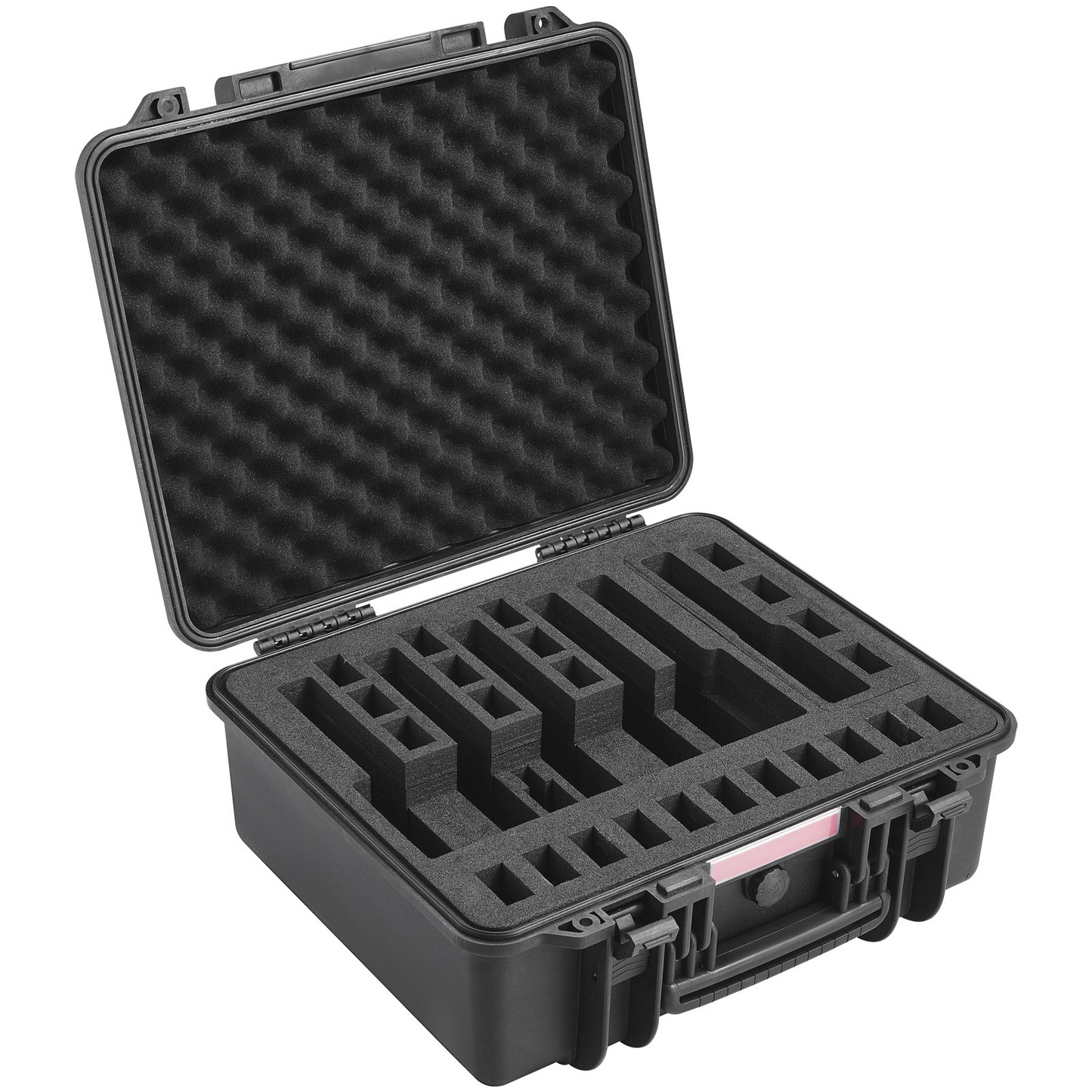 VEVOR Hard Pistol Cases with Pre-cut PU Foam, Waterproof & Dustproof Hard Gun Case for 1 Pistol, 19.3×17.1×8.3 in Lockable Pistol Case, Black