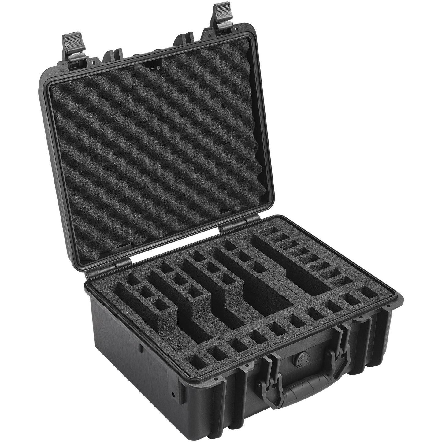 VEVOR Hard Pistol Cases with Pre-cut PU Foam, Waterproof & Dustproof Hard Gun Case for 1 Pistol, 18.9×16.3×8.5 in Lockable Pistol Case, Black