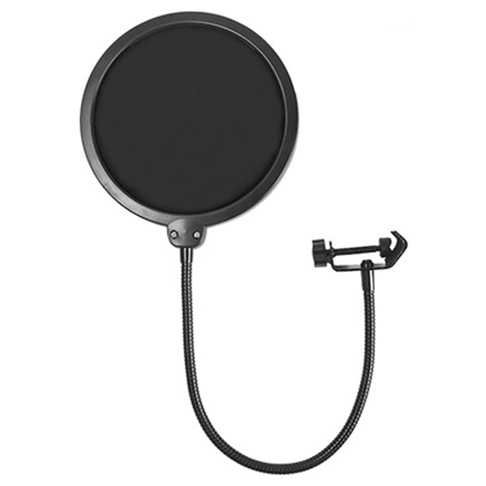 5Core Microphone Pop Filter 360 Degree Gooseneck Clip 6 Inch Dual Layered Wind Pop Screen