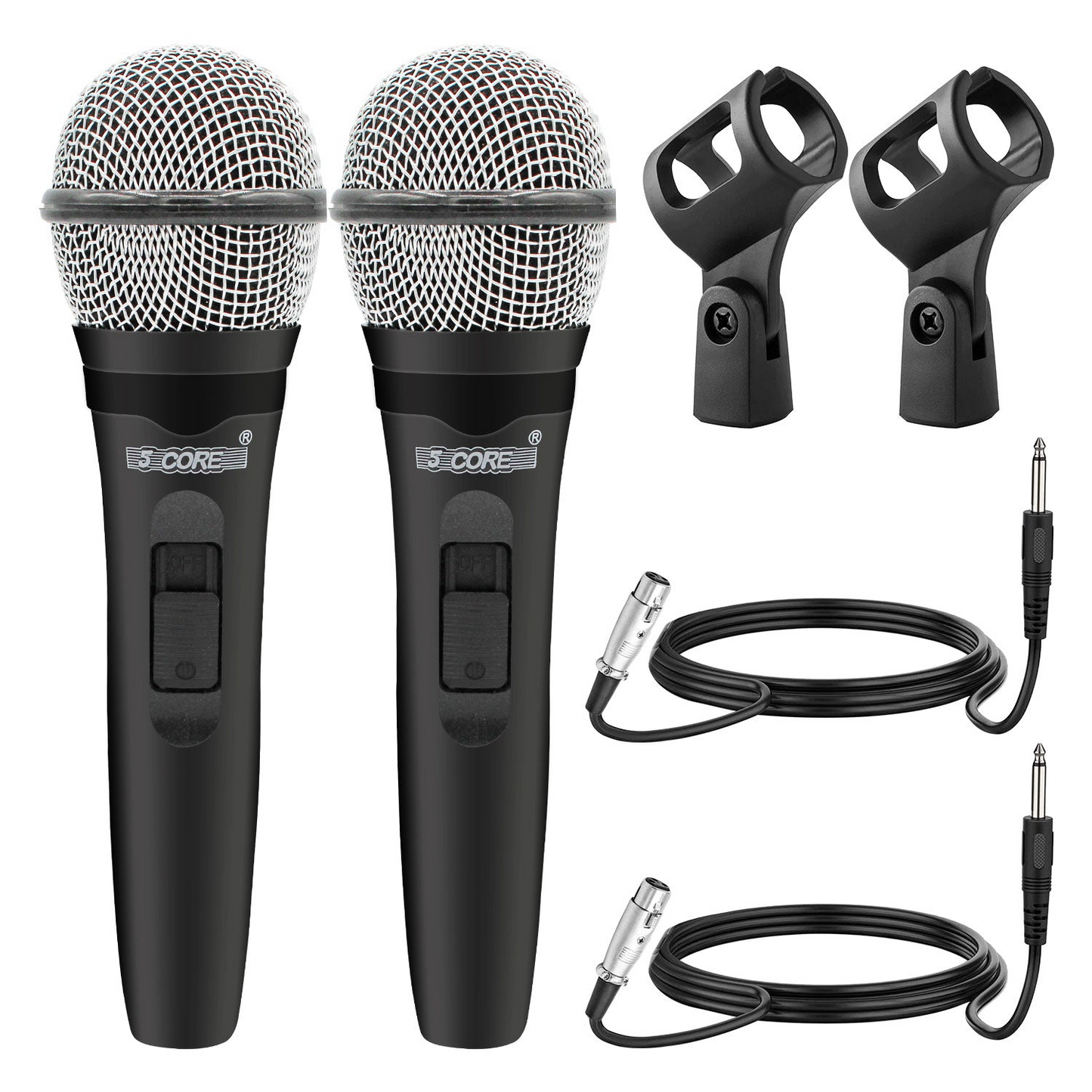 5Core XLR Microphone Dynamic Mic Karaoke Singing Studio Mics Handheld Microfono