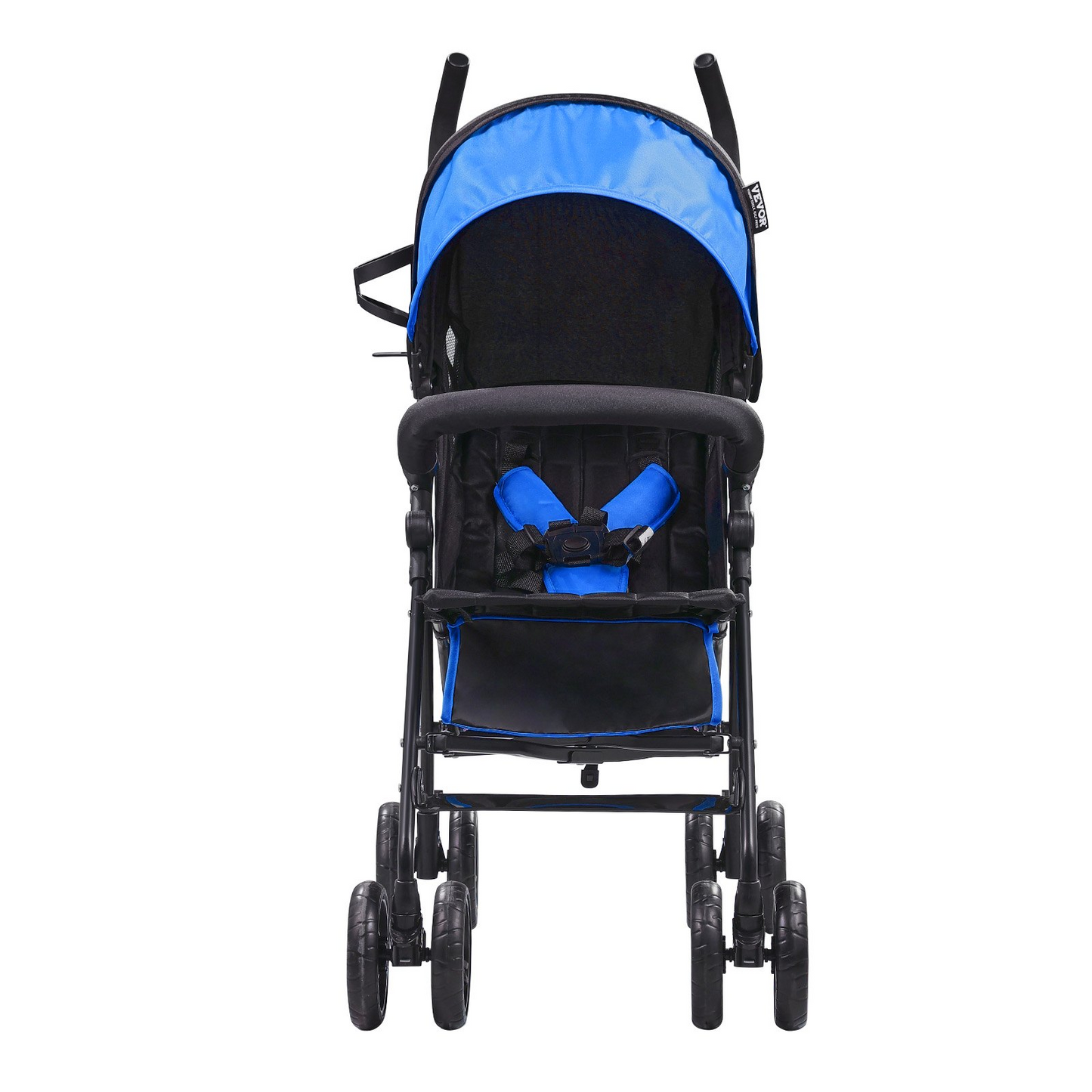 VEVOR Lightweight Stroller Compact Easy Fold Adjustable Backrest Black/Blue