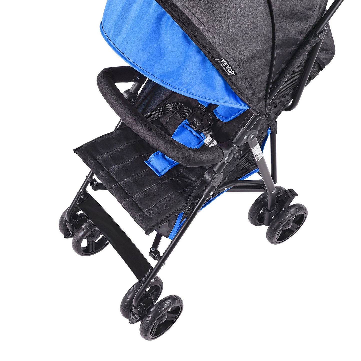 VEVOR Lightweight Stroller Compact Easy Fold Adjustable Backrest Black/Blue