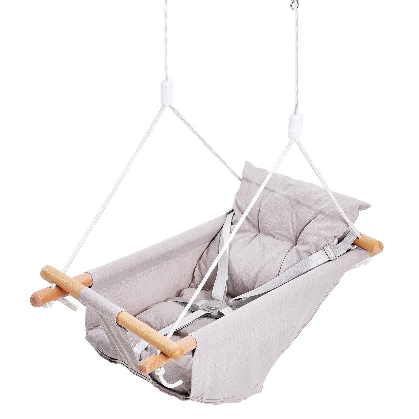 VEVOR Canvas Hammock Swing 3 Modes Baby Swing 5-Point Harness Indoor Outdoor