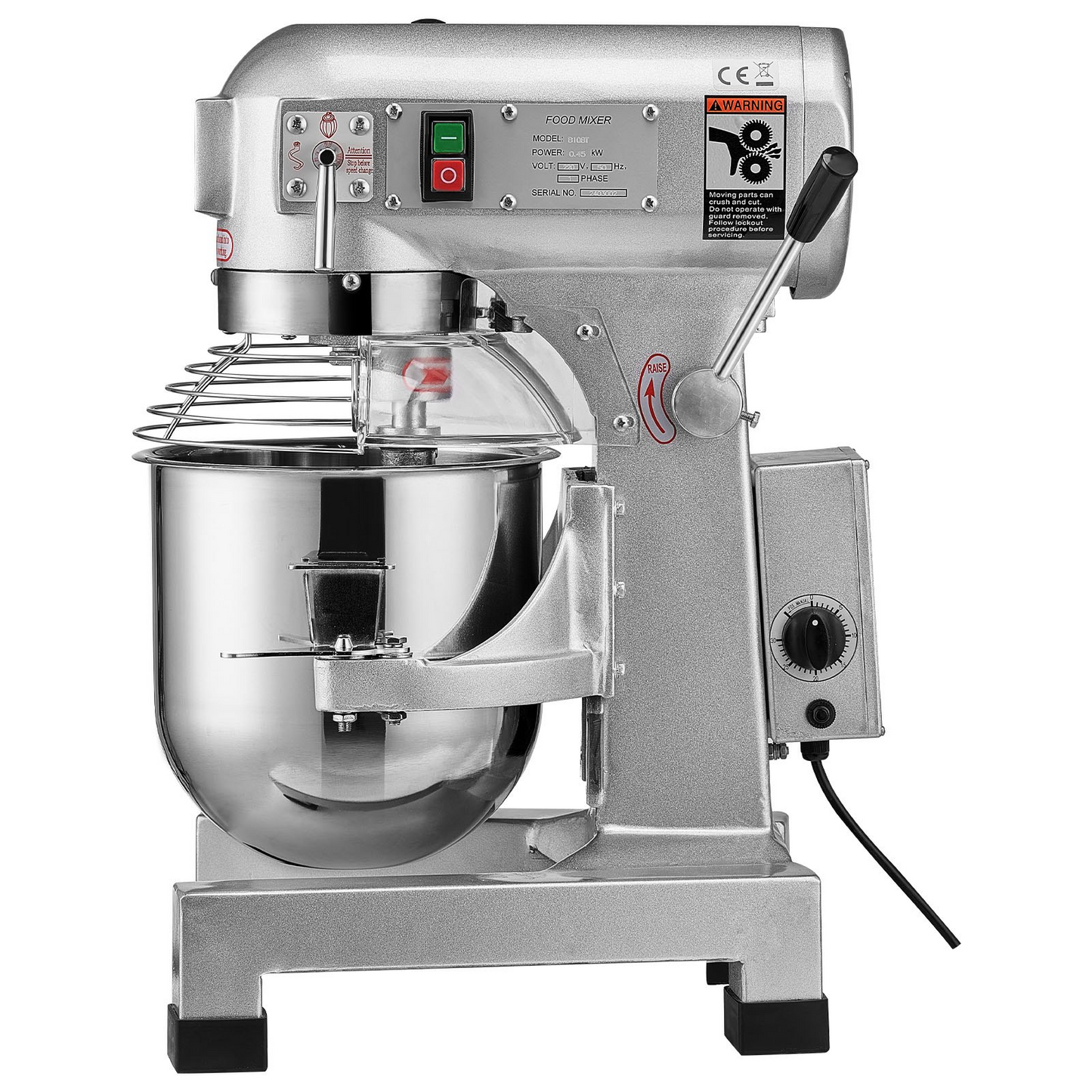 VEVOR Commercial Food Mixer 18.7L 3-Speed Stand Dough Mixer 1100W for Restaurant