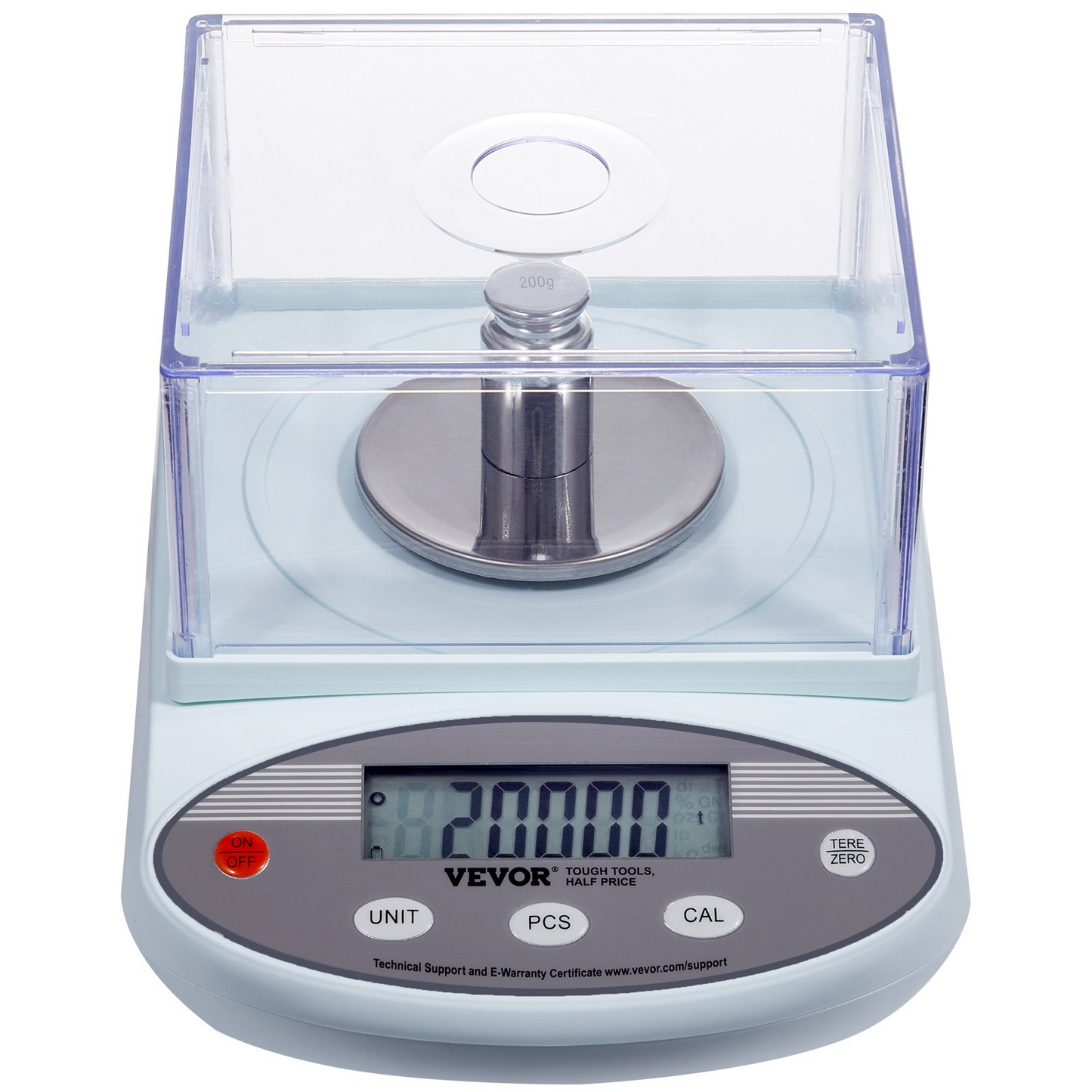 VEVOR Analytical Balance Lab Scale 500g x 0.001g 13 Units with Windshield LCD