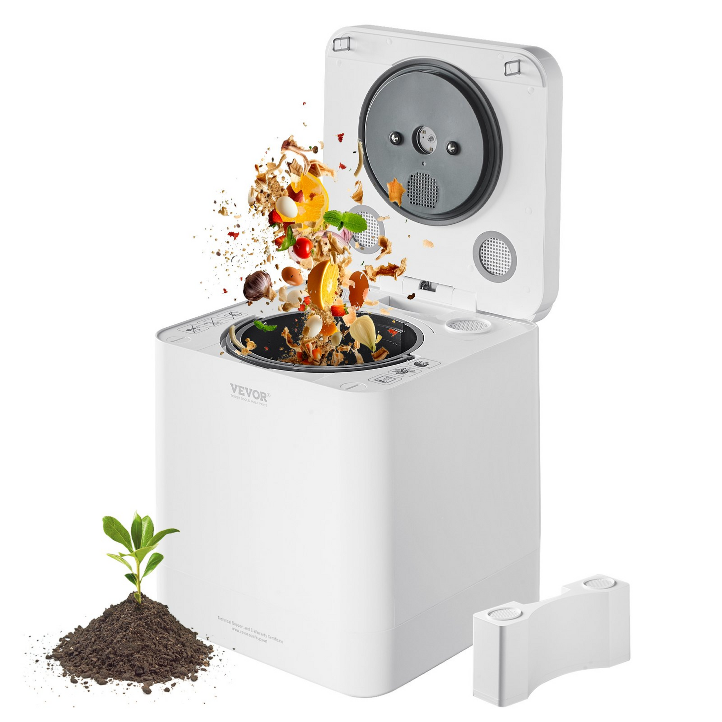 VEVOR Electric Kitchen Composter 5 L Smart Countertop Composter Food Recycler