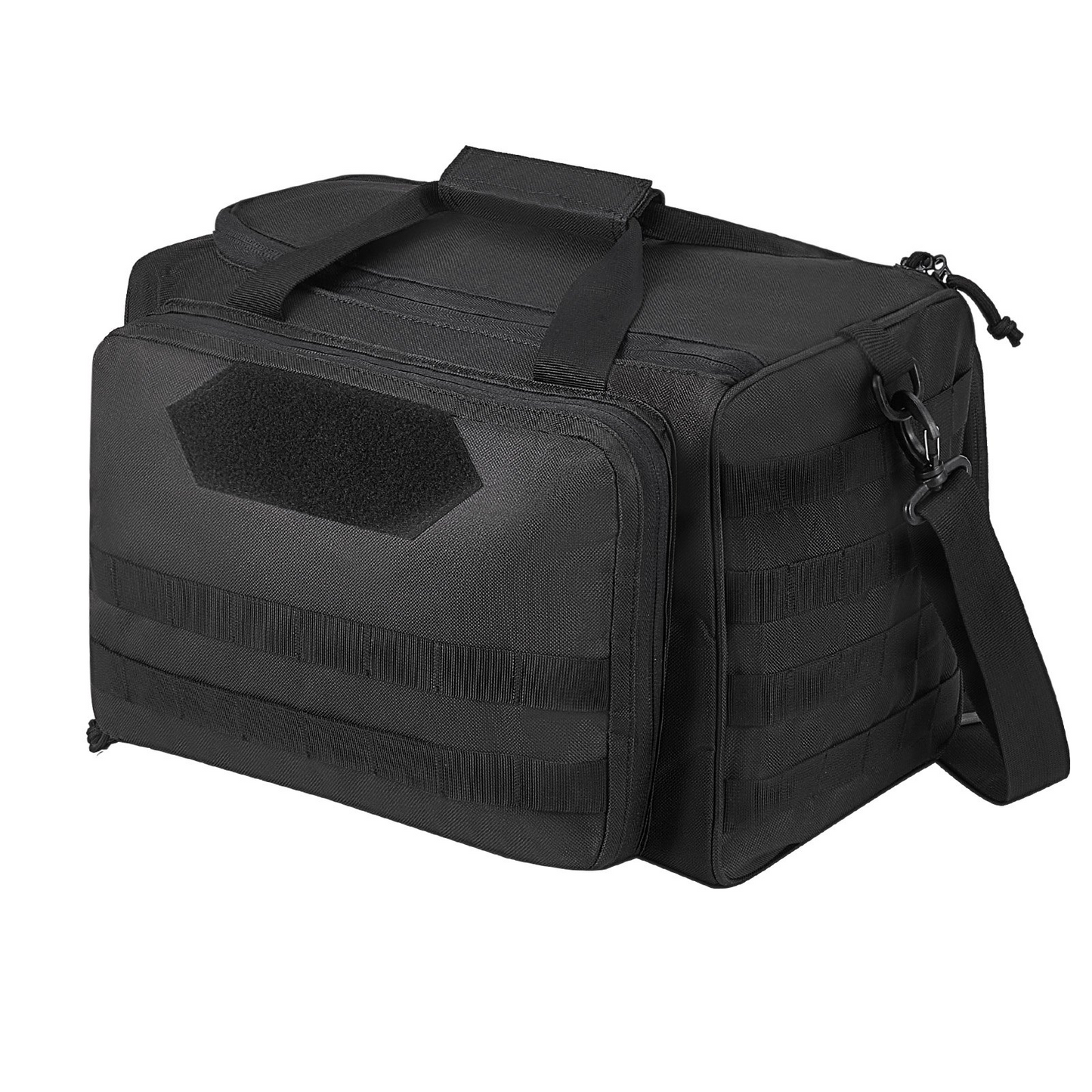 VEVOR Range Bag for 3 Pistols Tactical Gun Range Bag Single Shoulder Strip Black