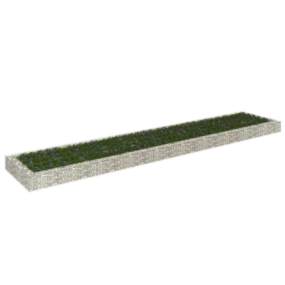 vidaXL Gabion Raised Bed Galvanized Steel 196.9"x39.4"x7.9"