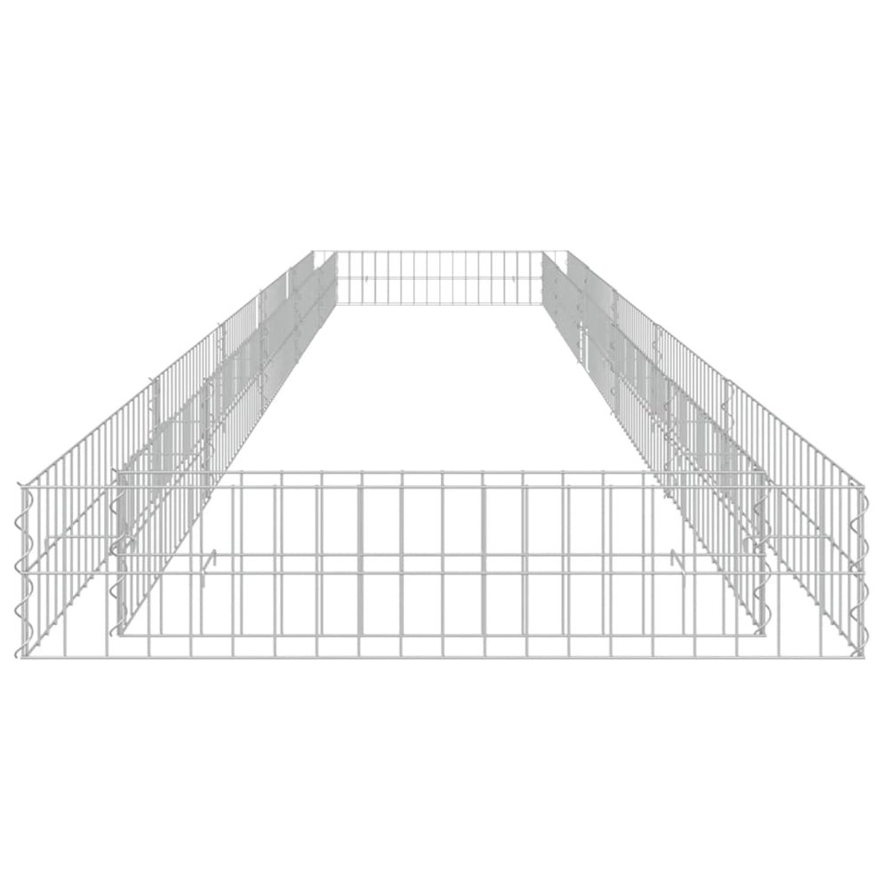 vidaXL Gabion Raised Bed Galvanized Steel 196.9"x39.4"x7.9"