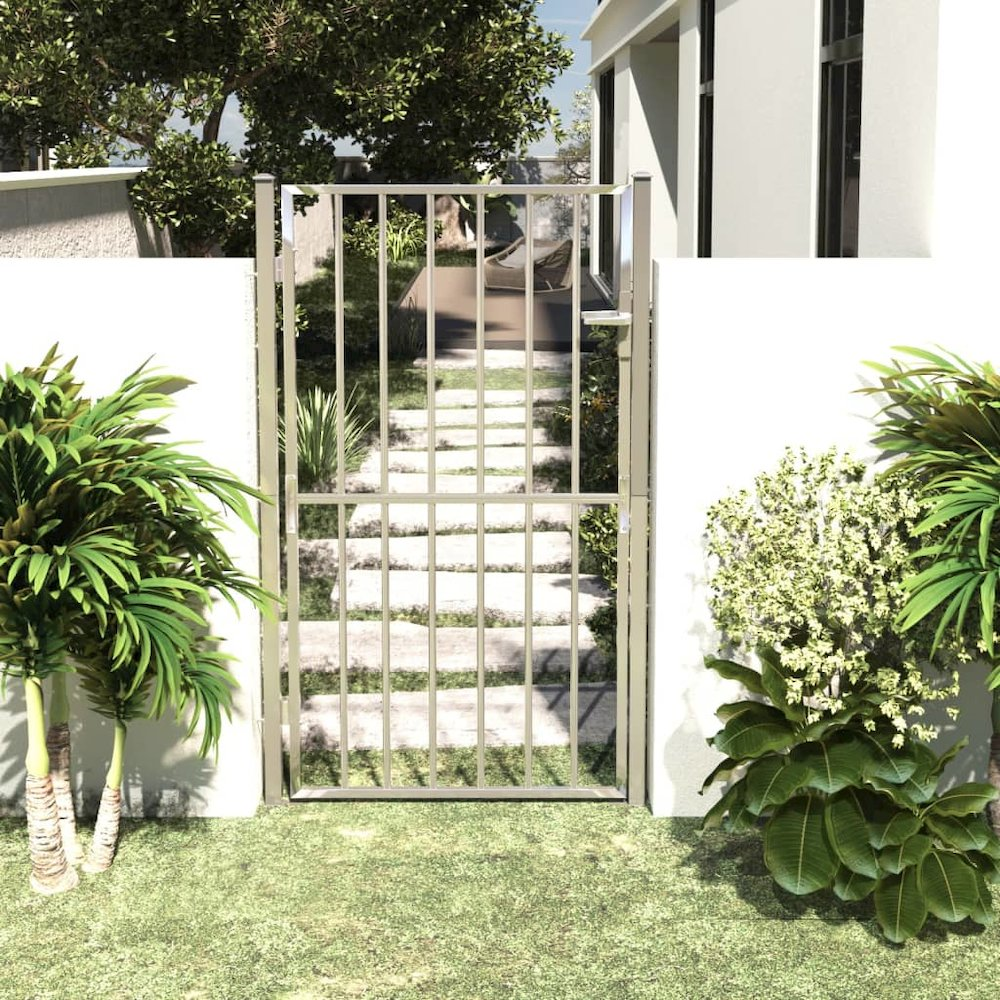 Garden Gate 39.4"x70.9" Stainless Steel