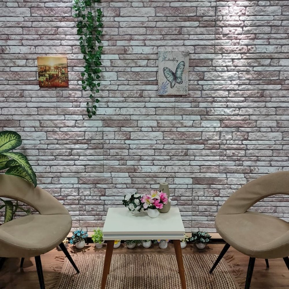 3D Wall Panels with Dark Gray Brick Design 10 pcs EPS