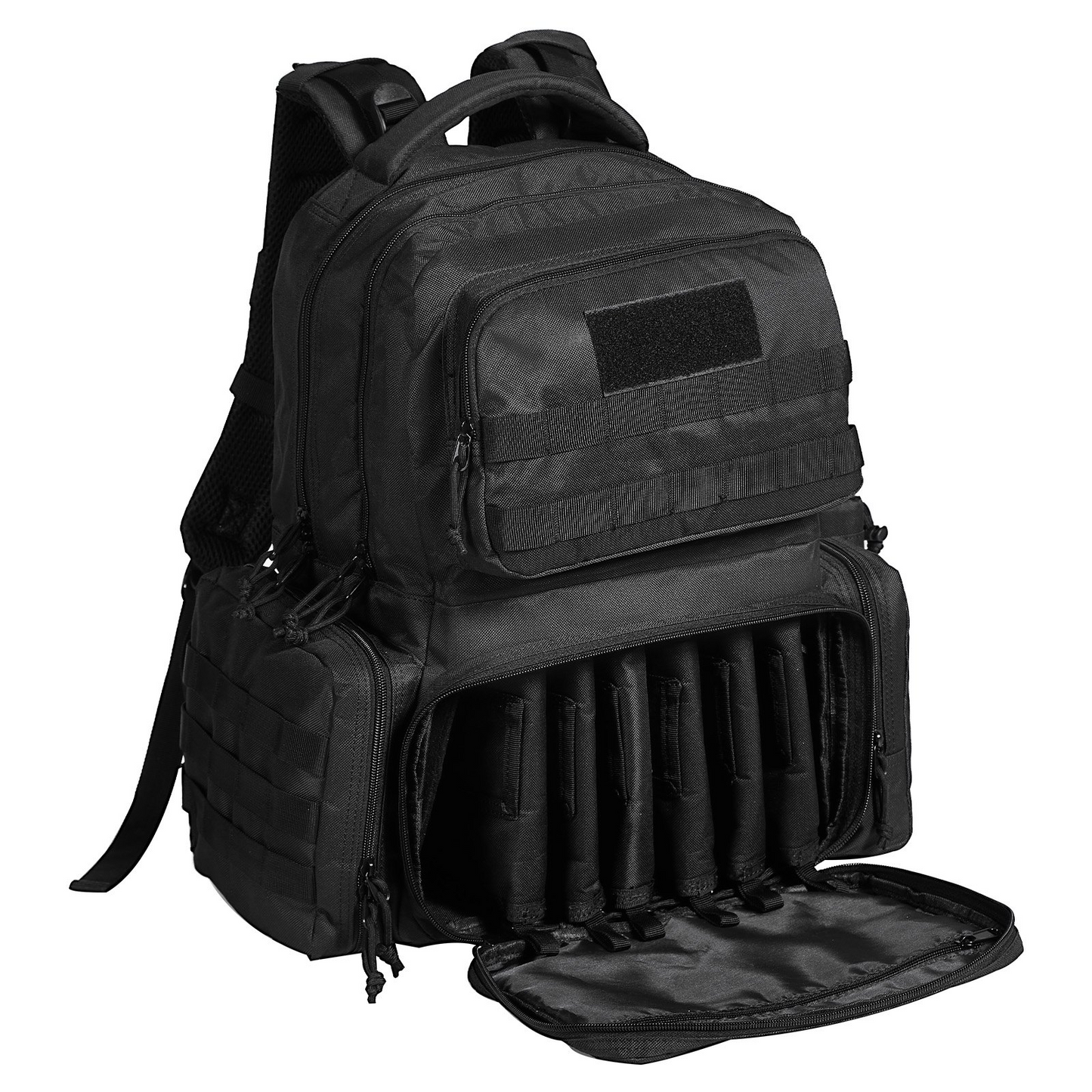 VEVOR Tactical Range Backpack for 6 Pistols Gun Backpack Black