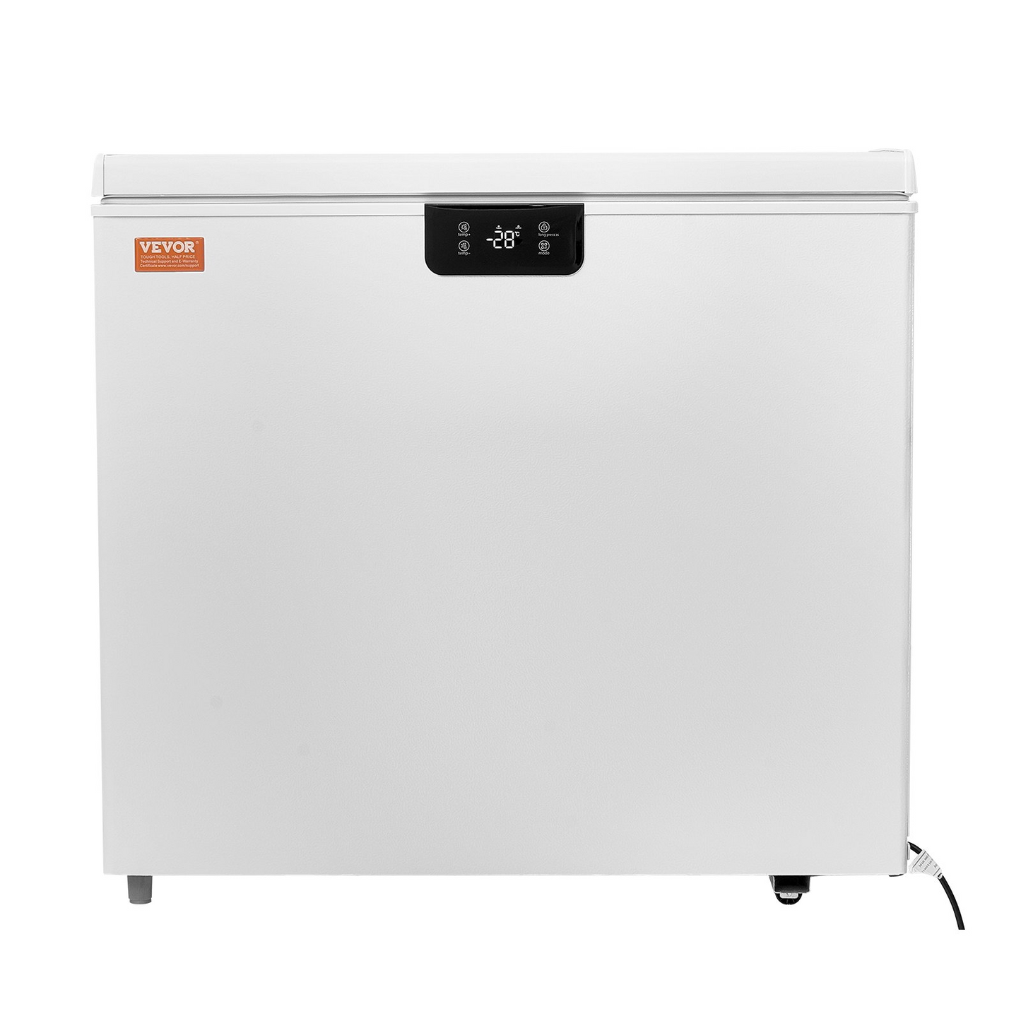 VEVOR Chest Freezer, 7 Cu.ft / 198 L Compact Deep Freezer, Free Standing Top Open Door Compact Freezers with 2 Removable Baskets & Adjustable Thermostat, Energy Saving & Low Noise, White