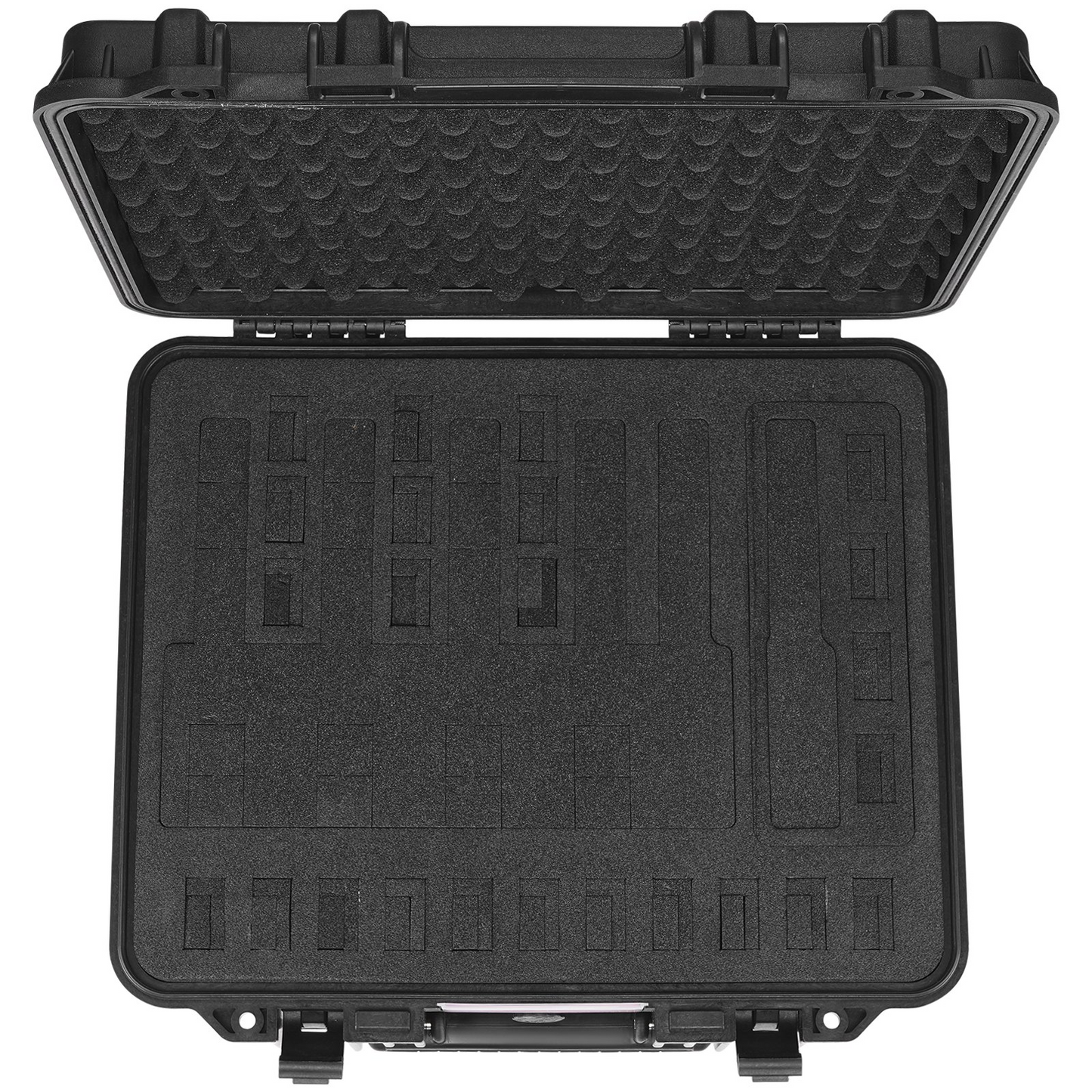 VEVOR Hard Pistol Cases with Pre-cut PU Foam, Waterproof & Dustproof Hard Gun Case for 1 Pistol, 19.3×17.1×8.3 in Lockable Pistol Case, Black