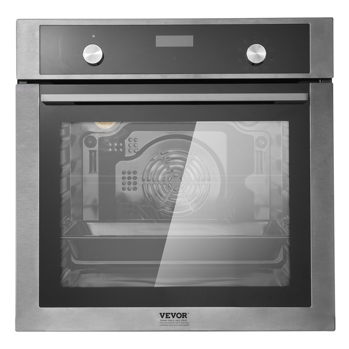 VEVOR Single Wall Oven 24" Electric Built-in Wall Oven 9 Functions 2.68 Cu. Ft