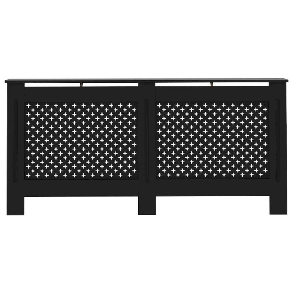 vidaXL Radiator Cover Black 67.7"x17.5"x31.9" MDF, 288198