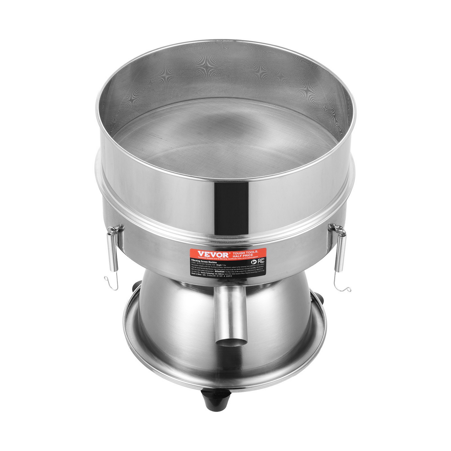 VEVOR Electric Vibrating Sieve Machine with 10+60 Mesh Automatic Sifter Shaker