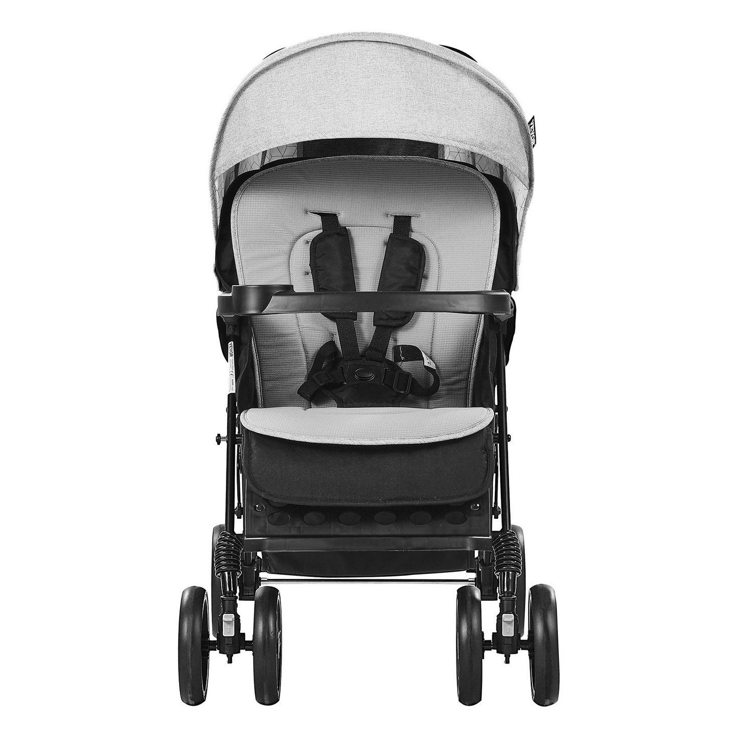 VEVOR Double Stroller Foldable Lightweight Twin Tandem Stroller Light Gray+Black