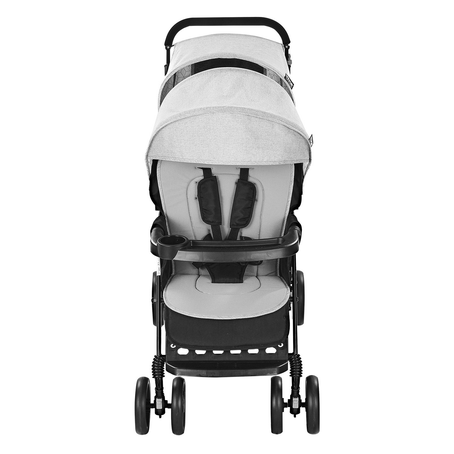 VEVOR Double Stroller Foldable Lightweight Twin Tandem Stroller Light Gray+Black