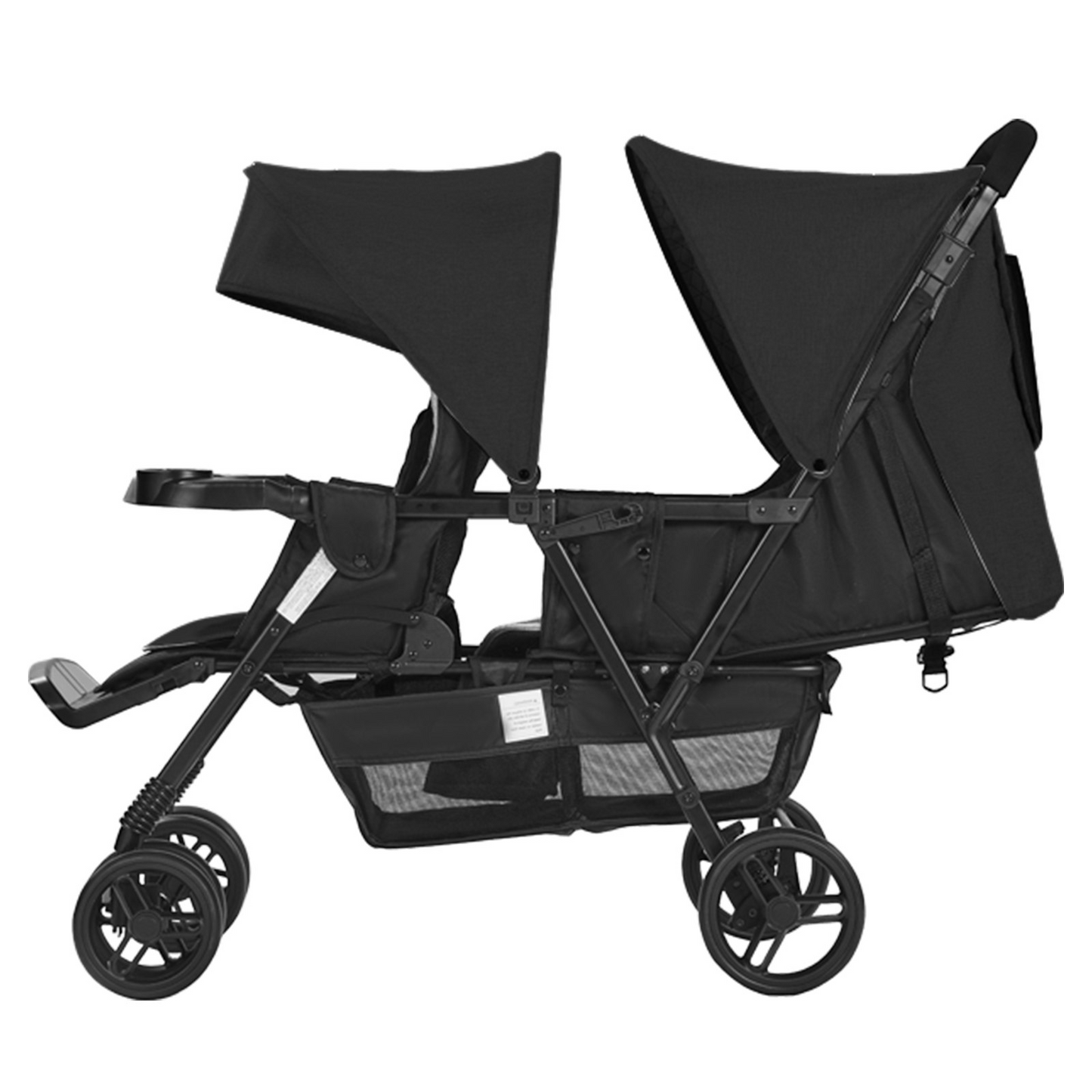 VEVOR Double Stroller Foldable Lightweight Twin Tandem Stroller Black