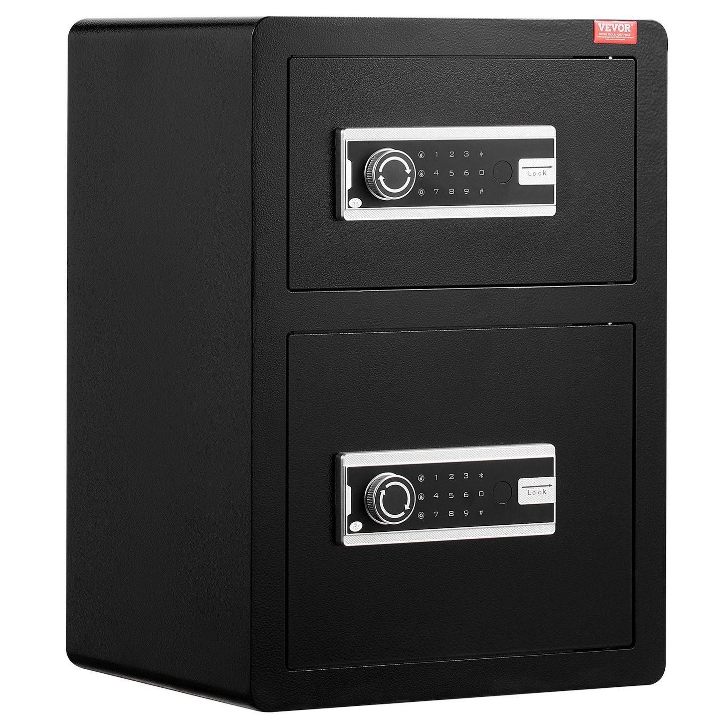 VEVOR Double Door 3.5 cu.ft Safe Box with Key Lock Password Fireproof Bag Black