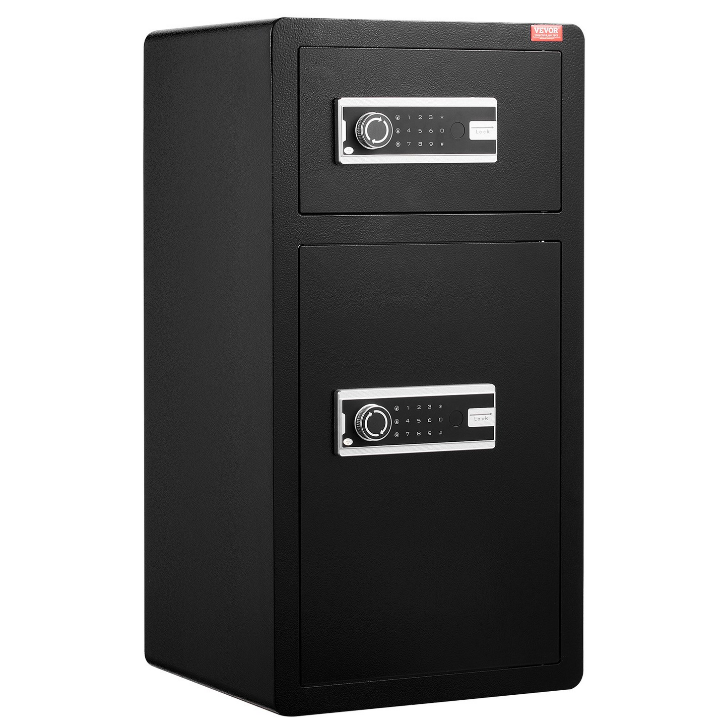 VEVOR Double Door 5.5 cu.ft Safe Box with Key Lock Password Cabinet Black