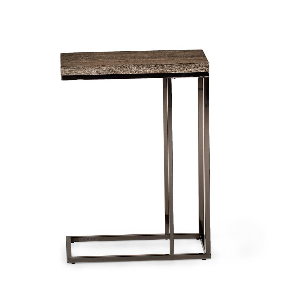 Lucia Chairside End Table, Grey/Brown