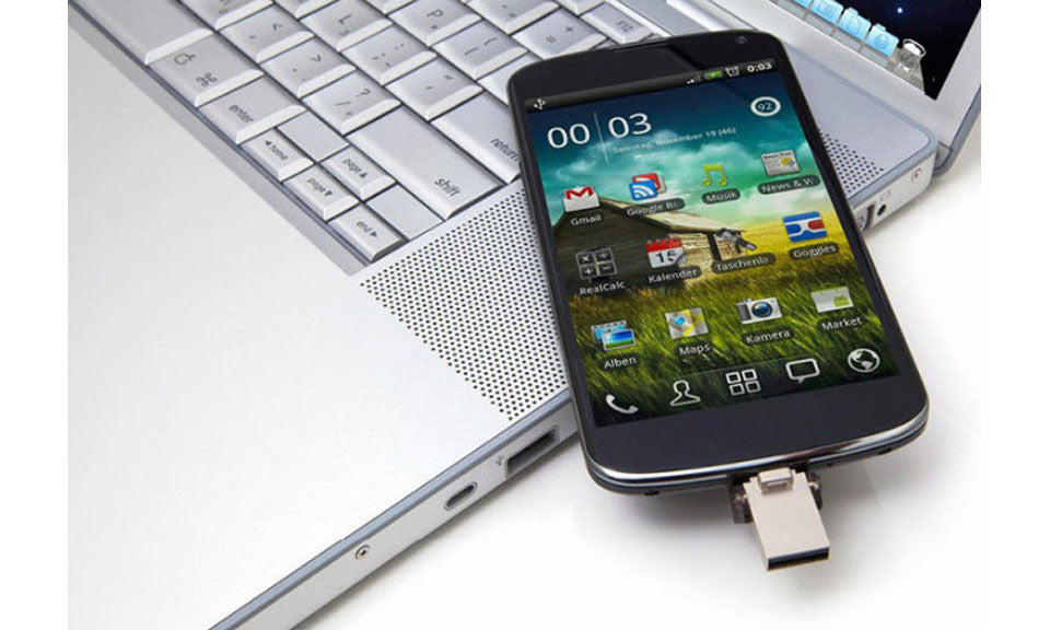 Dual Port Micro USB Flash Storage Memory Drive