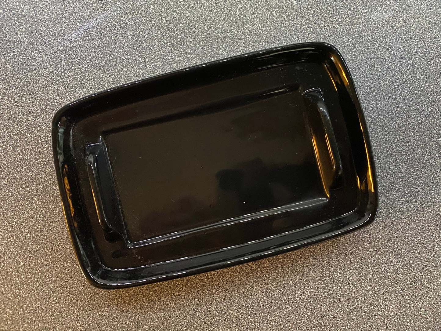 Butter Dish with Jet Black Glaze