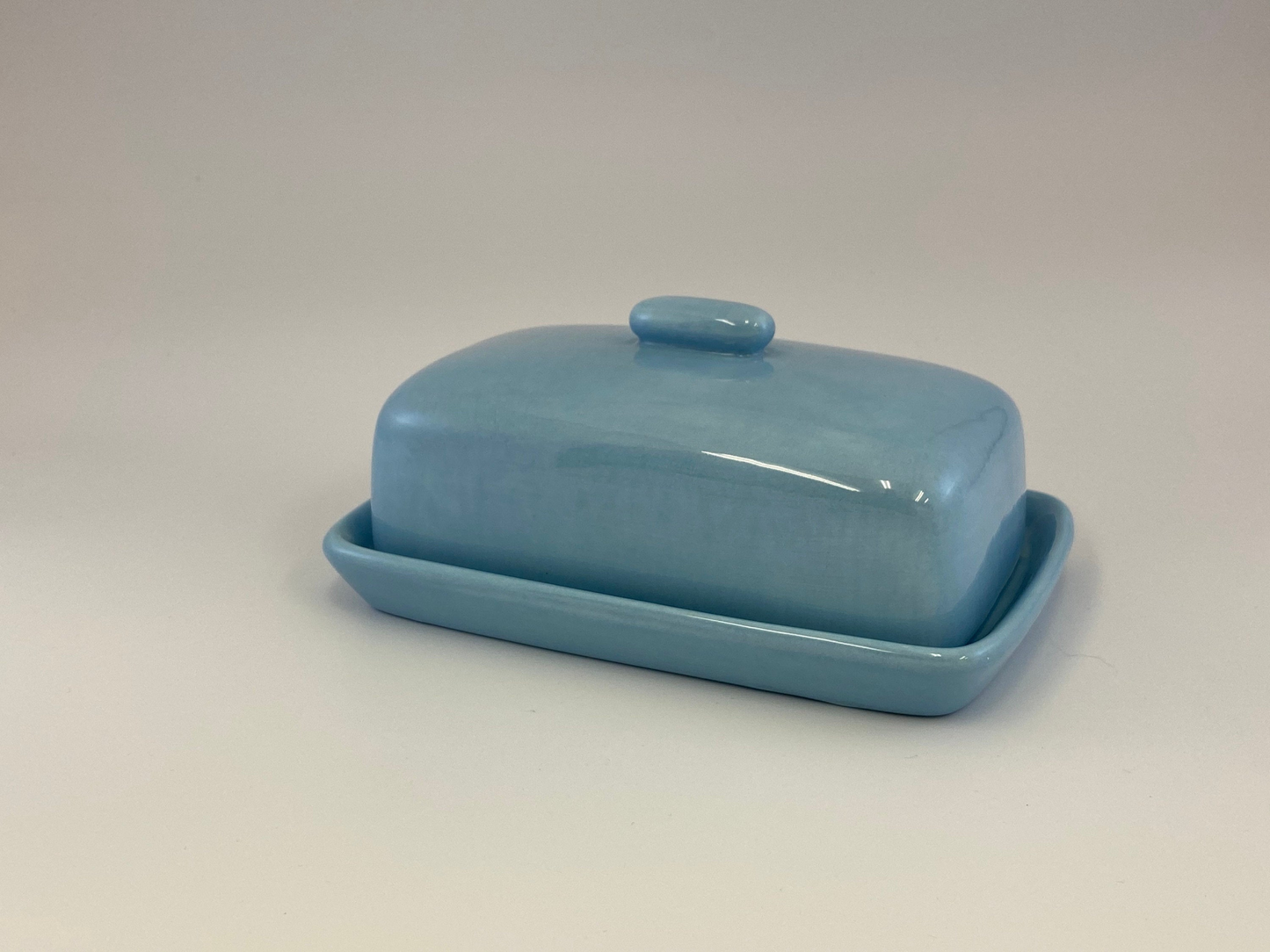 Butter Dish, Sugar Bowl and Cream Jug Set - Powder Blue