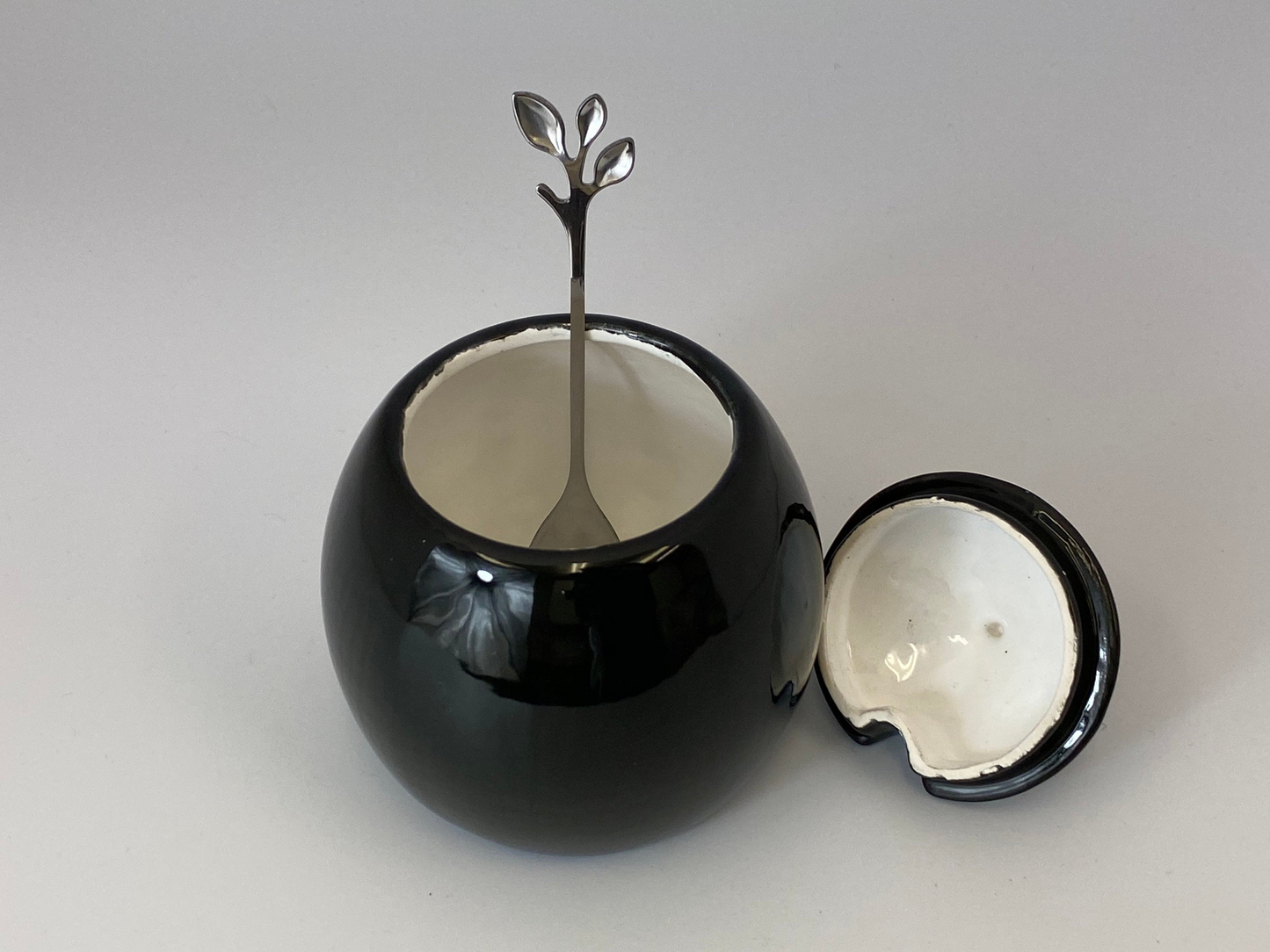 Butter Dish and Sugar Bowl Set - Jet Black Glaze