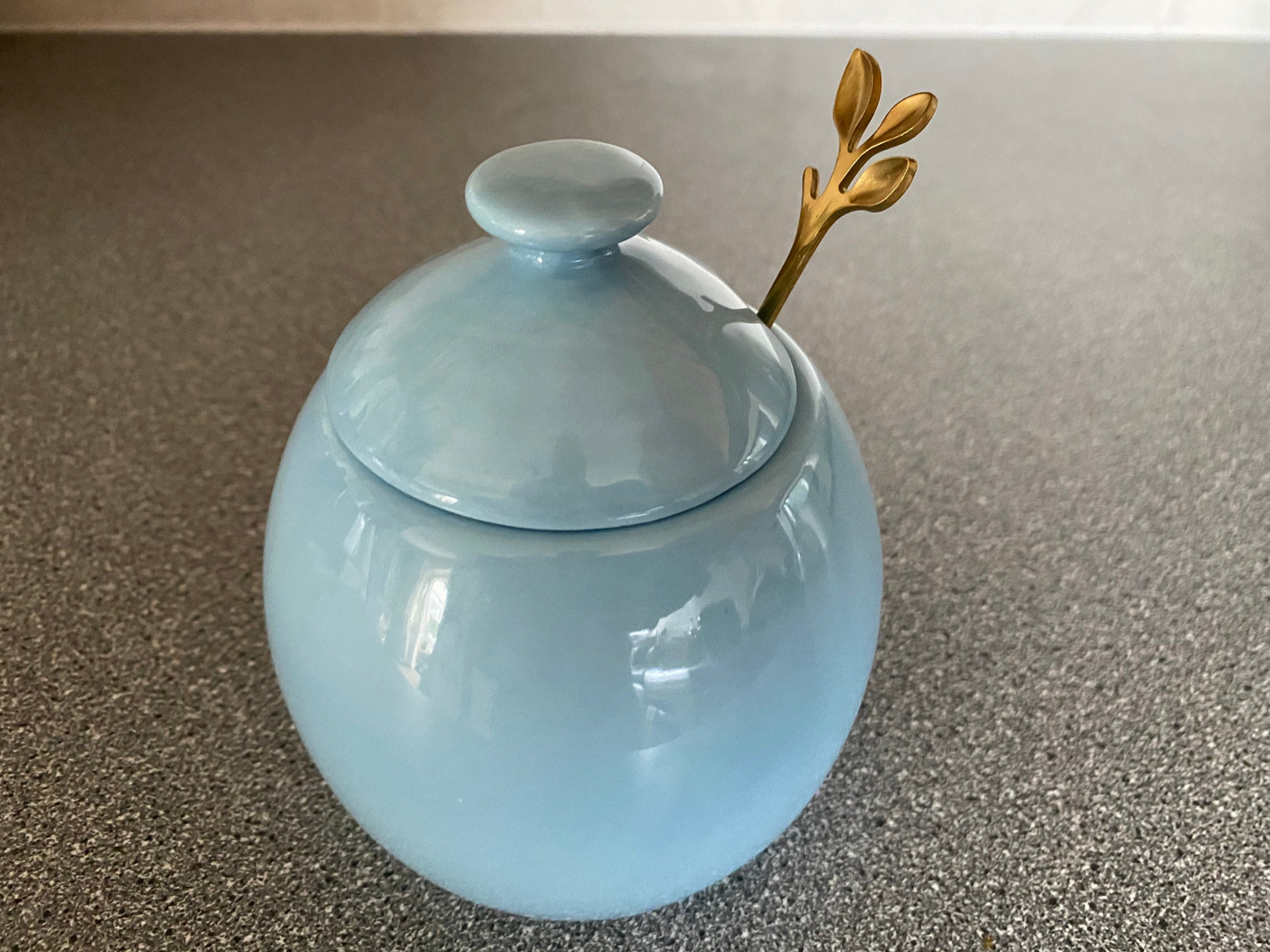 Butter Dish and Sugar Bowl Set - Powder Blue Glaze