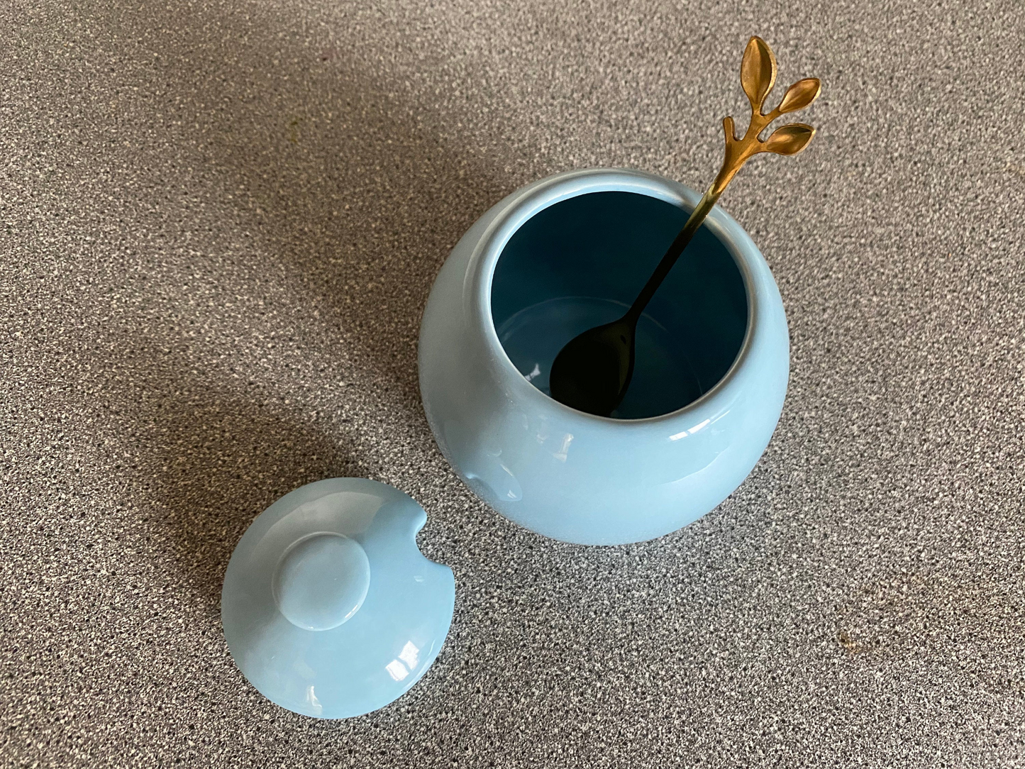 Butter Dish and Sugar Bowl Set - Powder Blue Glaze