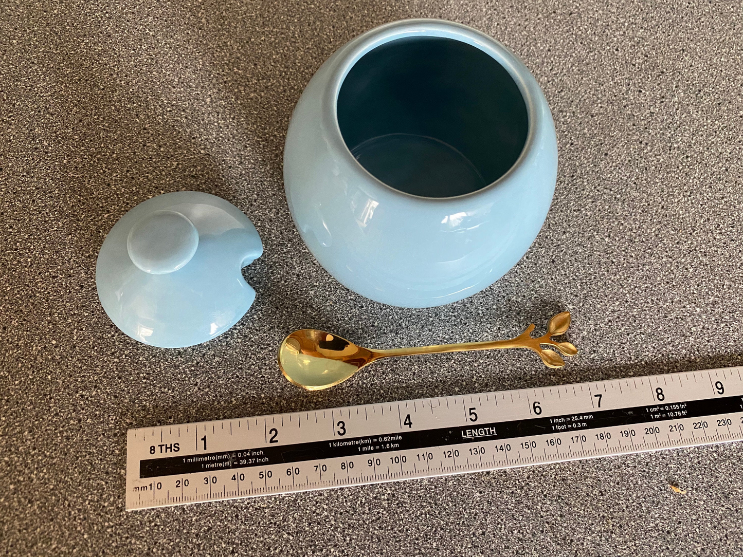 Butter Dish and Sugar Bowl Set - Powder Blue Glaze