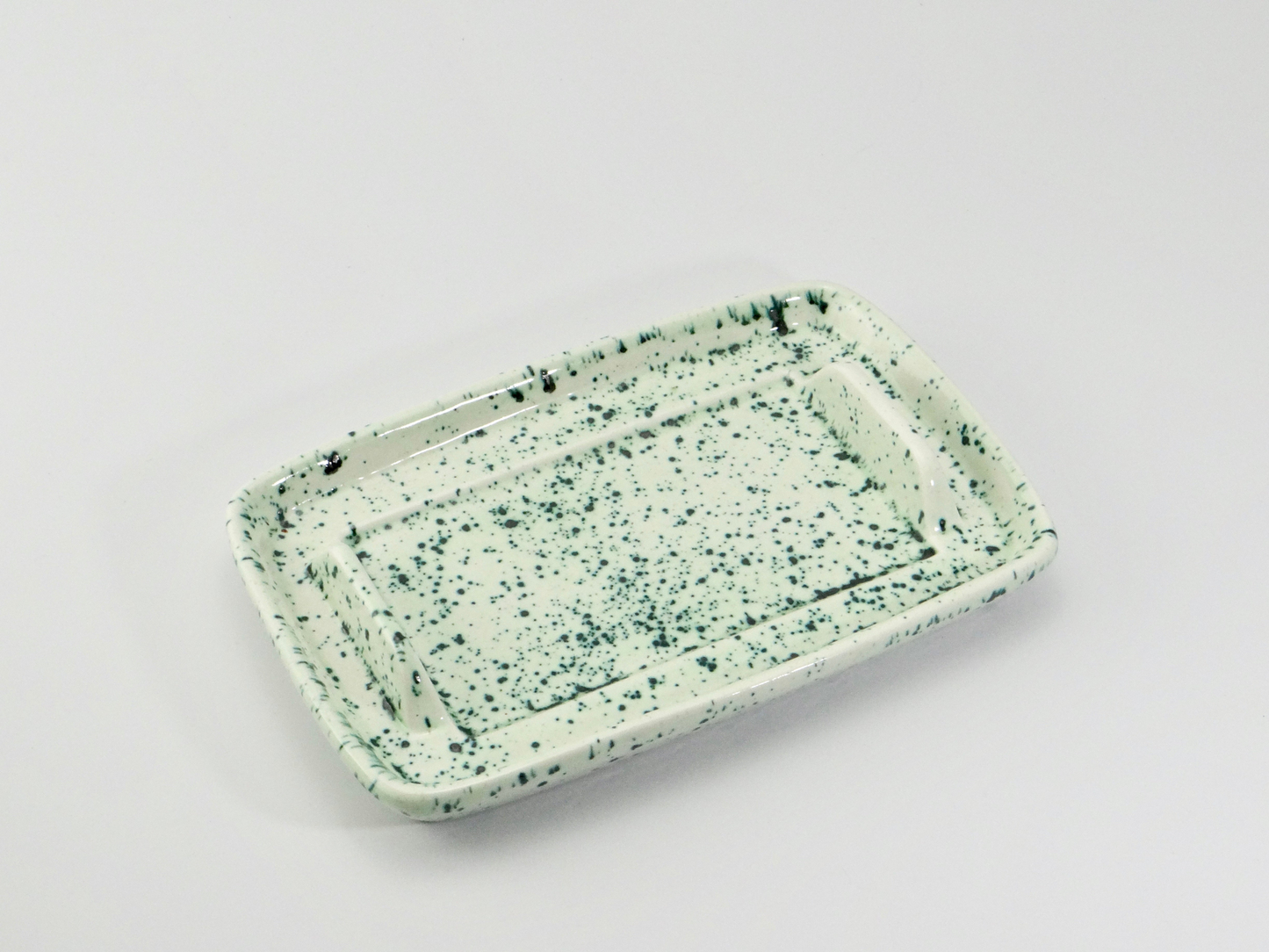 Butter Dish and Sugar Bowl set Speckled Green