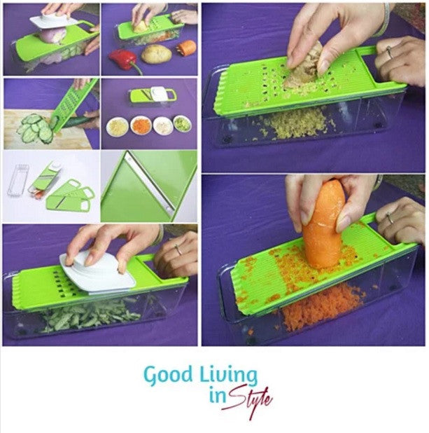 GO GREEN Veggie 4 in 1 Grinder, Slicer, Cutter And Shredder