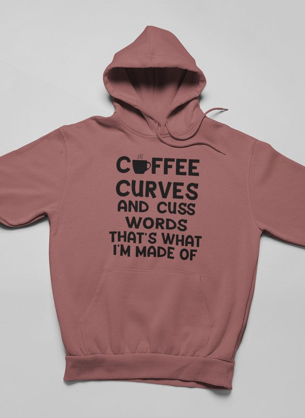 Coffee Curves & Cuss Words Hoodie